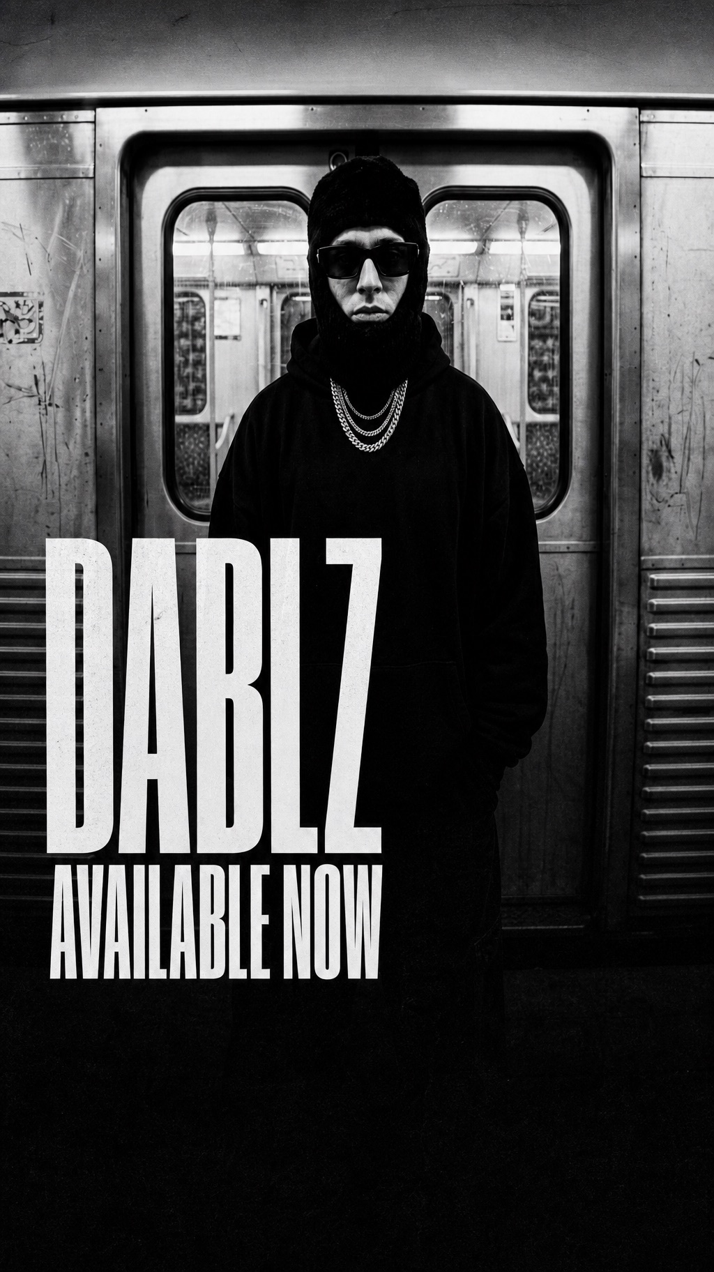 DABLZ Available Now monochrome subway poster